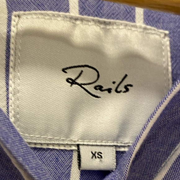 Rails Sadie Ocean Stripe Cold Shoulder Button Up - Picture 6 of 11